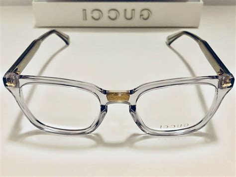 gucci transparent glasses frame|Gucci clear and gold glasses.